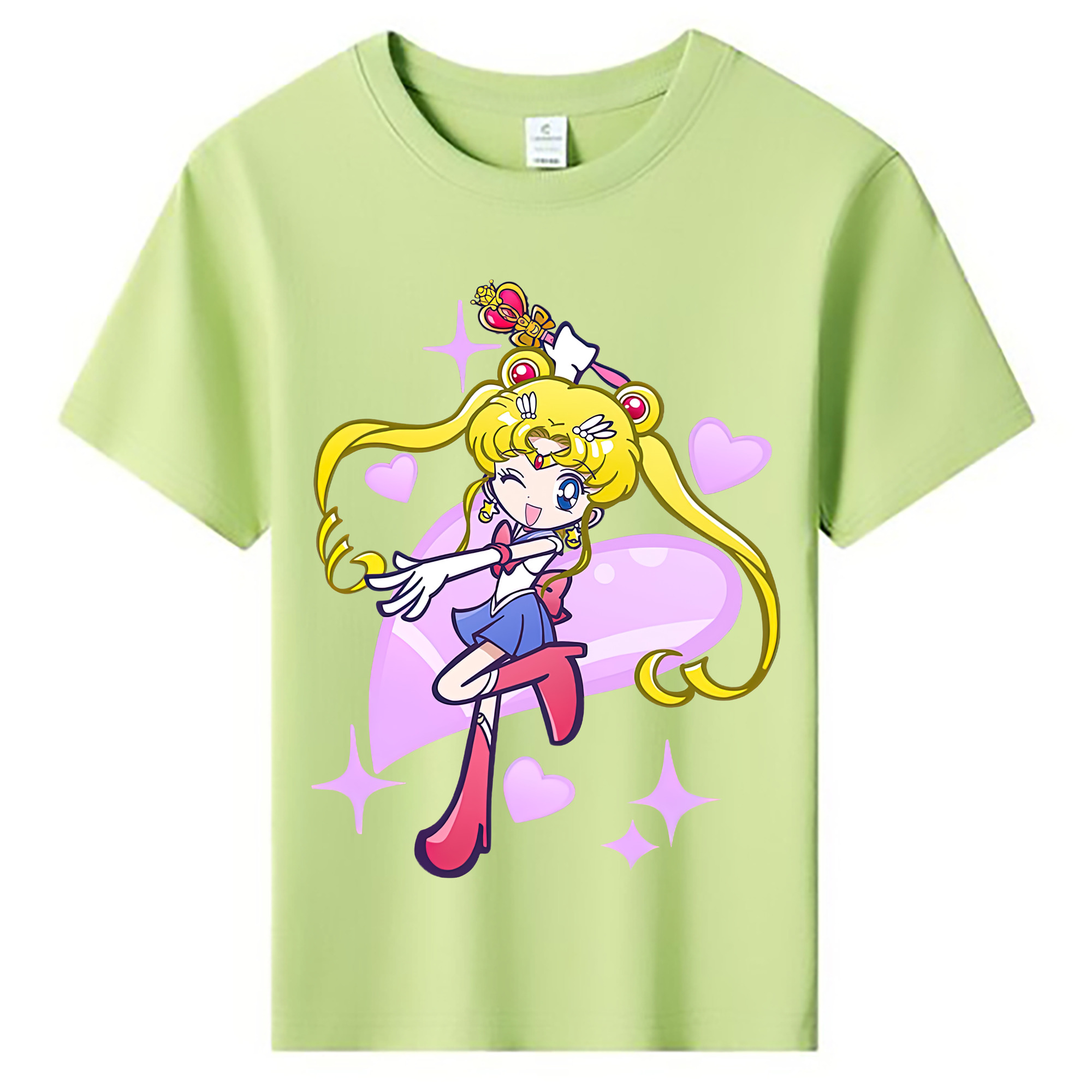 （画像用） 美少女戦士セーラームーン 月野 うさぎ つきの うさぎ Sailor Moon Tsukino Usagi 綿100％キッズTシャツ（フロントプリント）
